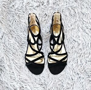 Ted Baker London Black Suede "Raria" SZ 9 NIB Gladiator flats